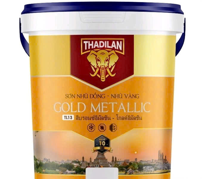 Gold Metallic Sơn Nhũ Đồng - Nhũ Vàng 18L